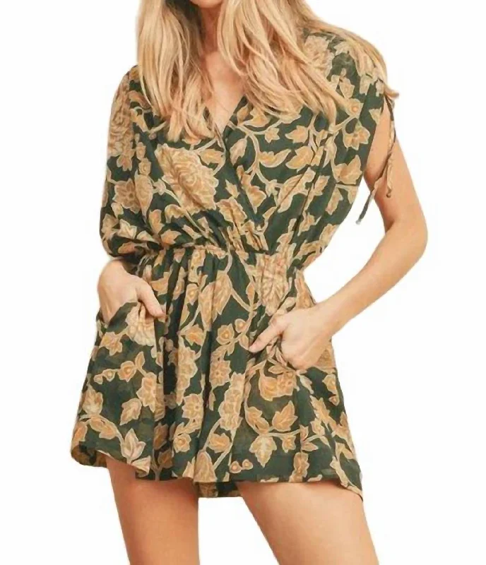 Ember Romper In Pine Gold