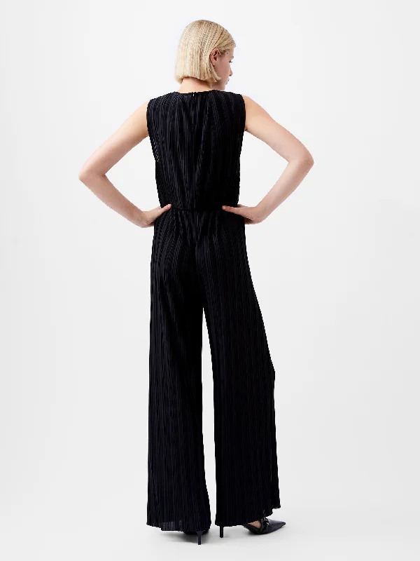 Ronnie Pleated V-Neck Jumpsuit