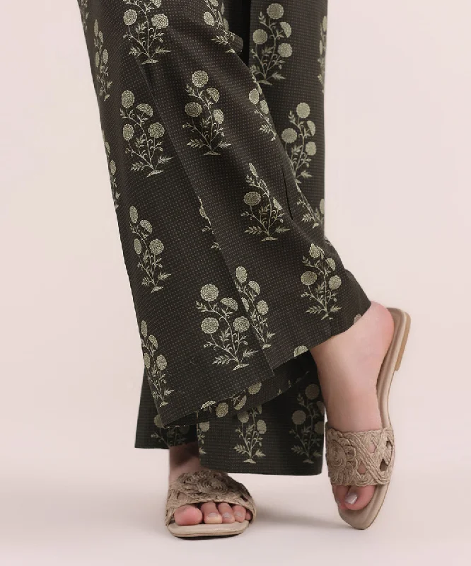 Printed Cambric Flared Pants