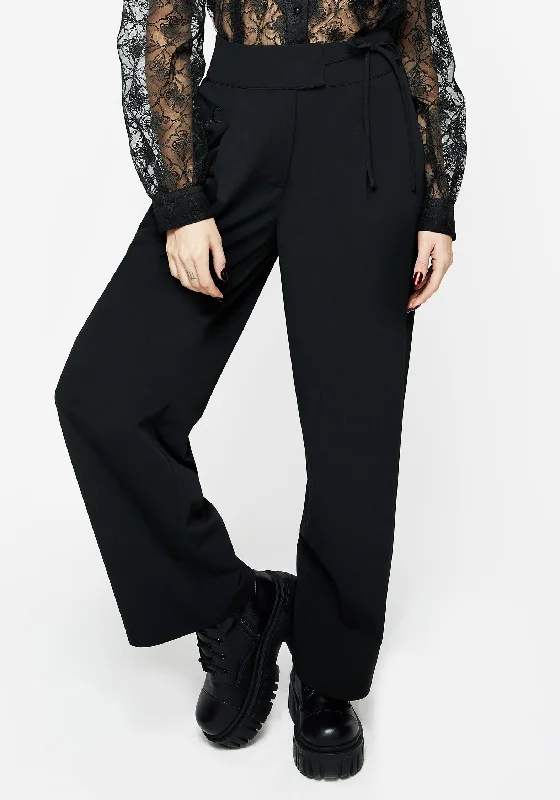 Asteria Tie Waist Embroidered Trousers