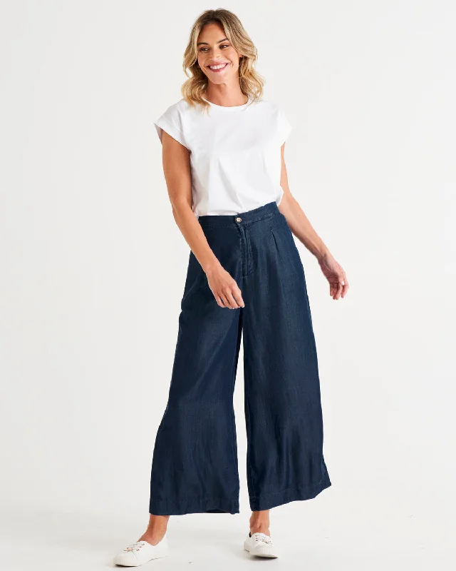 Betty Basics Pia Palazzo Pant Blue Haze