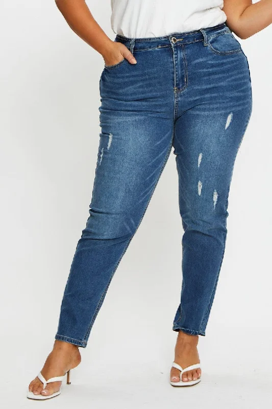 Blue Denim Jean High Rise Skinny