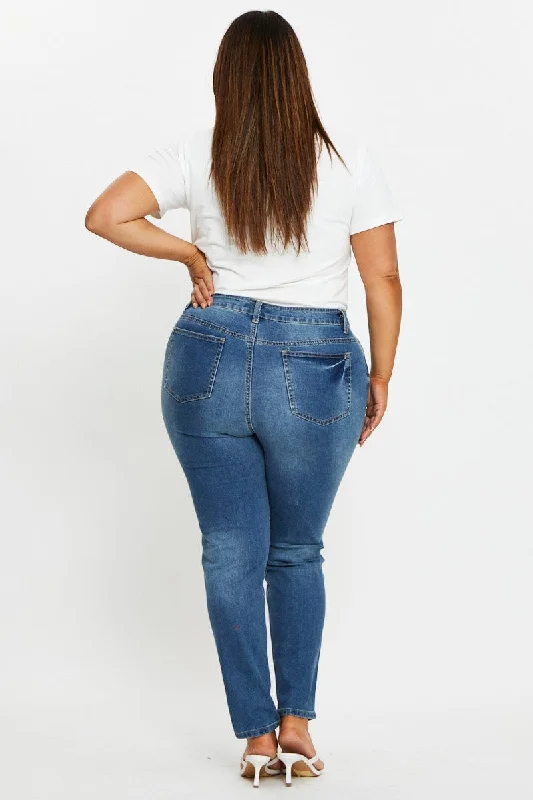 Blue Denim Jean High Rise Skinny