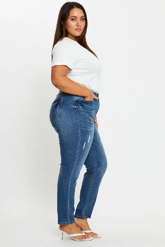 Blue Denim Jean High Rise Skinny