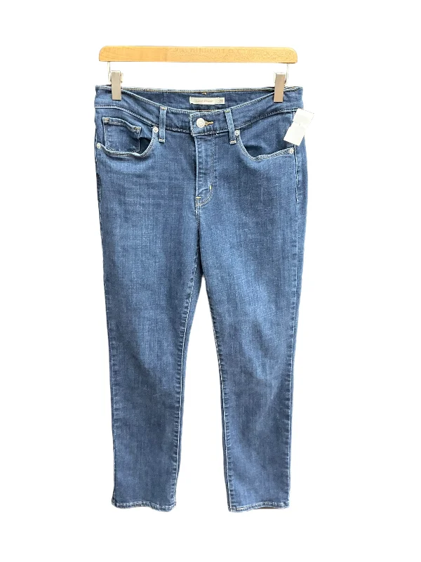 Blue Denim Jeans Straight Levis, Size 6