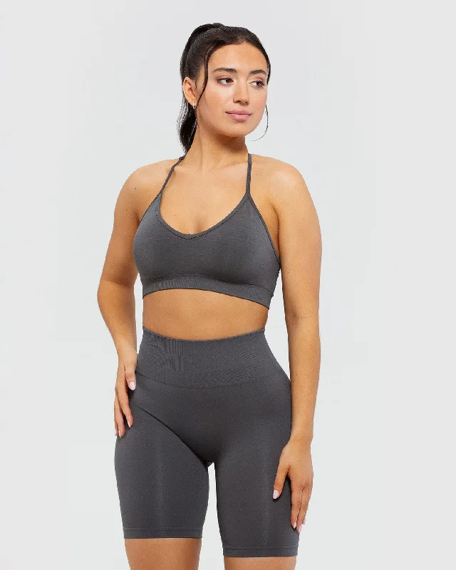 Define Seamless Halter Neck Bra | Graphite