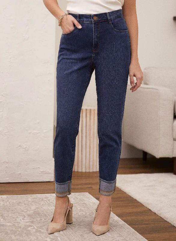 Embroidered Slim Leg Jeans