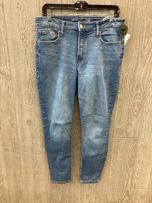 Jeans Skinny By Old Navy In Blue Denim, Size: 12