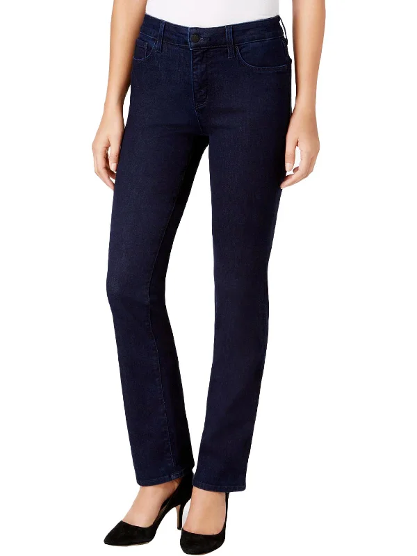 Marilyn Womens Denim Slimming Straight Leg Jeans