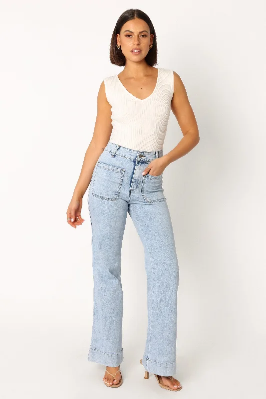 Nico Wide Leg Jean - Blue