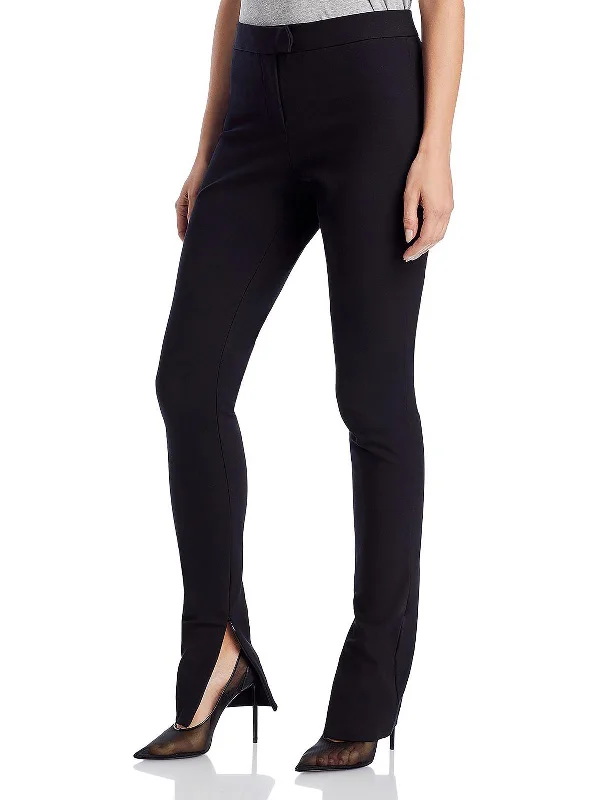 Rebecca Womens Scuba Mid-Rise Skinny Pants