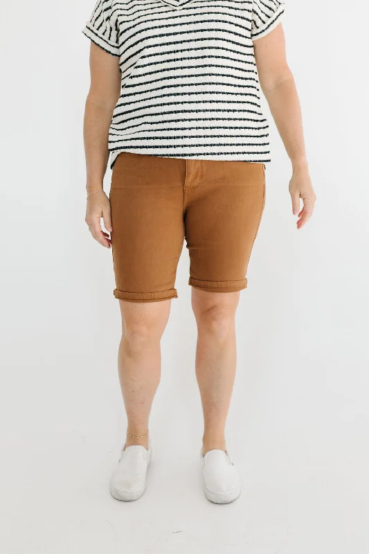 Santa Monica Bermudas (In Camel, Red, and Navy)