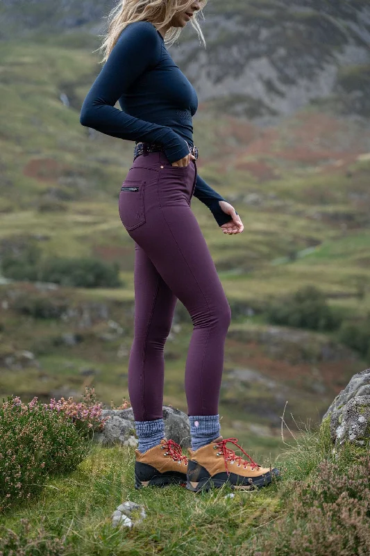 Thermal Skinny Outdoor Trousers - Aubergine