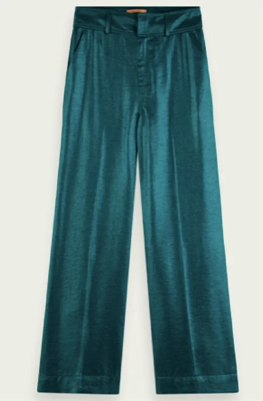 Wide Leg Pant In Emerald