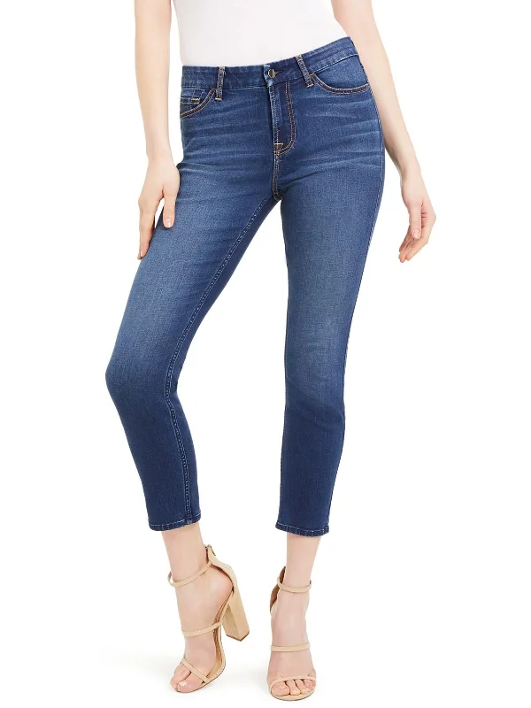 Womens Denim Medium Wash Skinny Jeans